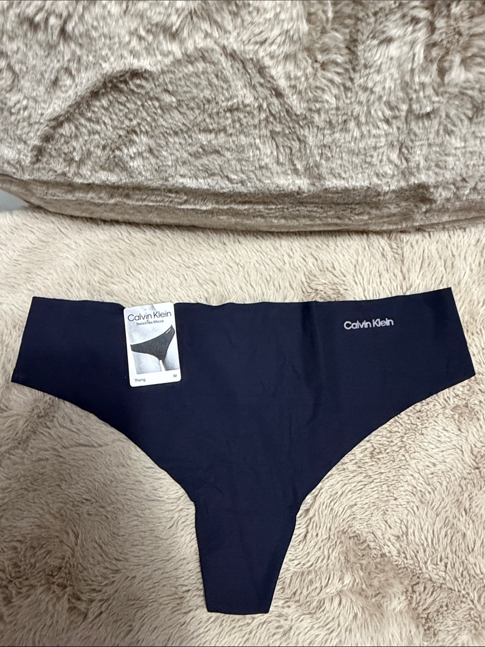Calvin Klein Navy Seamless Thong
